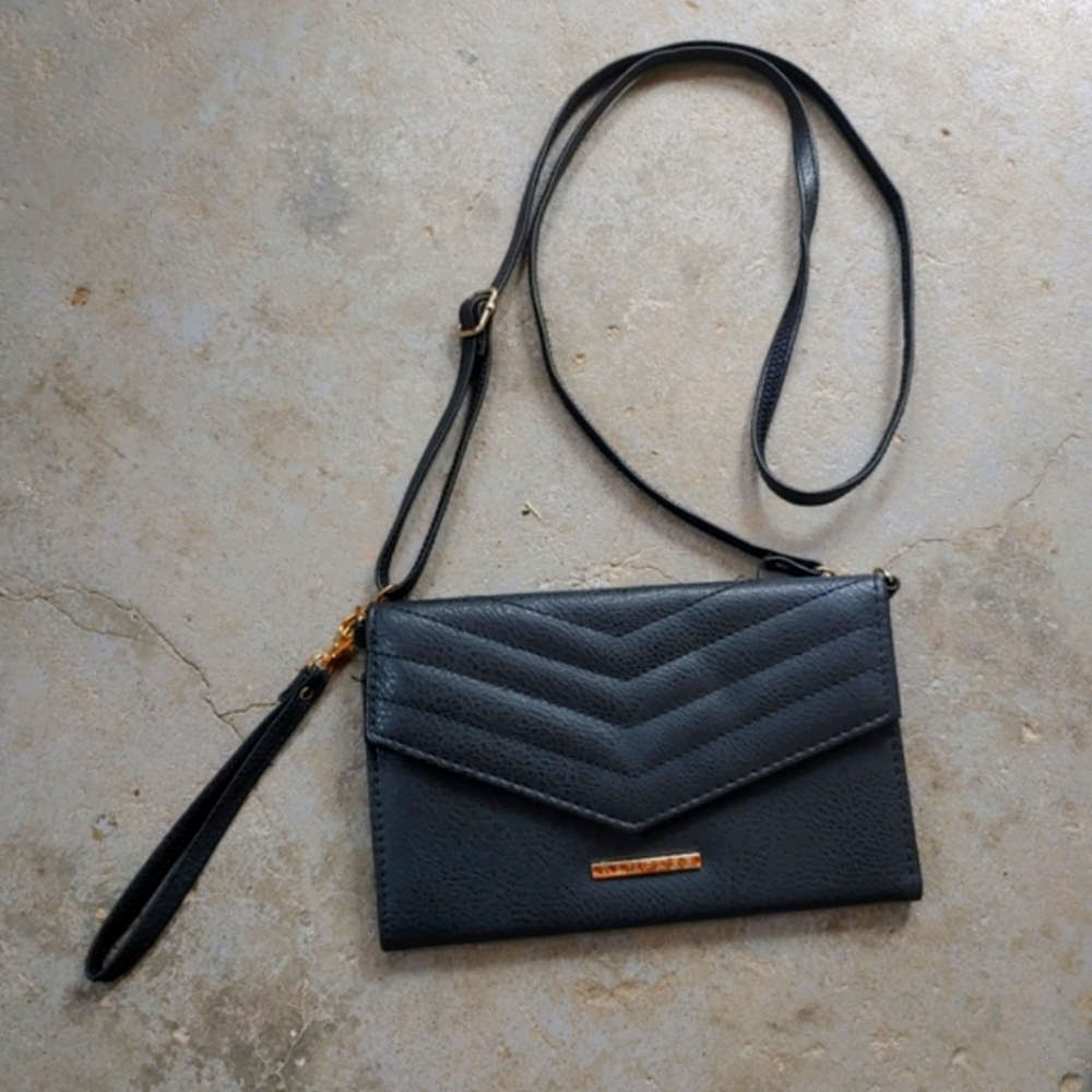 Rampage | NWOT Black Letter Clutch/Crossbody Bag